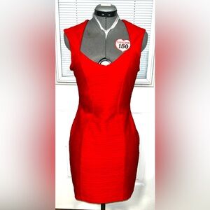 Guess Orange Bodycon Cocktail Dress